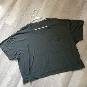 eberjey Bamboo Cropped Short Sleeve Tee Shirt Green (XLarge) casual loungewear